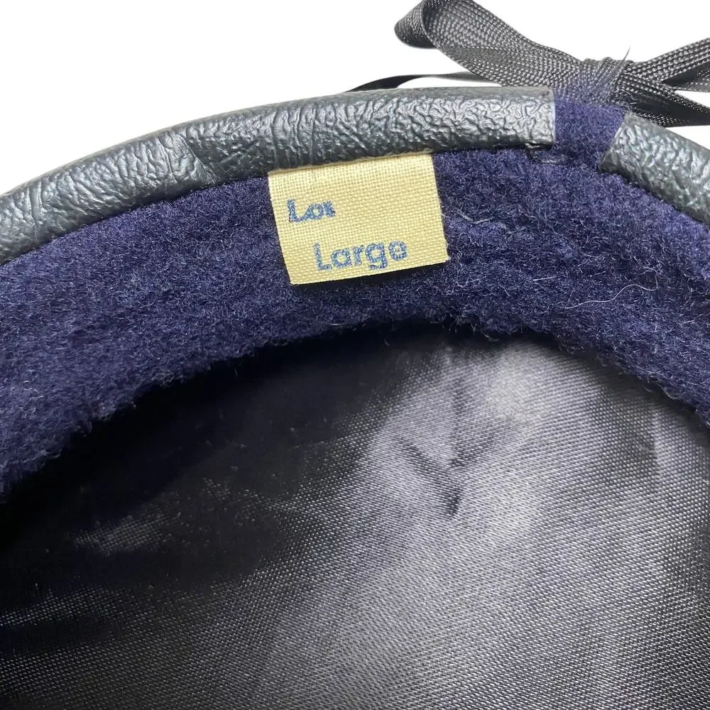 Vintage Navy Size L Blue Wool Beret Hat - Picture 6 of 10